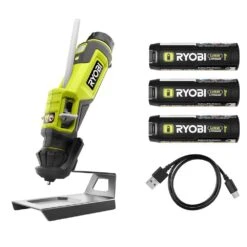 Ryobi USB Lithium Glue Pen Kit With 2.0 Ah USB Lithium Battery Charging Cable, And USB Lithium 3.0 Ah Battery (2-Pack)