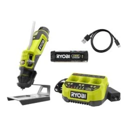 Ryobi USB Lithium Glue Pen Kit With 2.0 Ah USB Lithium Battery, Charging Cable, And USB Lithium 3-Port Charger