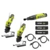 Ryobi USB Lithium Glue Pen Kit W/ USB Lithium Rotary Tool, Glue Pen, (3) 2.0 Ah USB Lithium Batteries, & (3) Charging Cables
