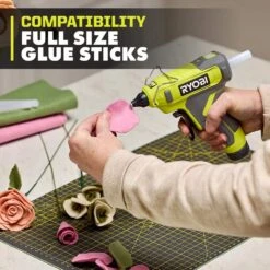 Ryobi USB Lithium Cordless Glue Gun Kit With 2.0 Ah Battery, Charging Cable, And Glue Sticks (3-Piece) -RYOBI TOOLS SALE ryobi adhesives tape fvh57k c3 1000
