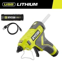 Ryobi USB Lithium Cordless Glue Gun Kit With 2.0 Ah Battery, Charging Cable, And Glue Sticks (3-Piece) -RYOBI TOOLS SALE ryobi adhesives tape fvh57k d4 1000