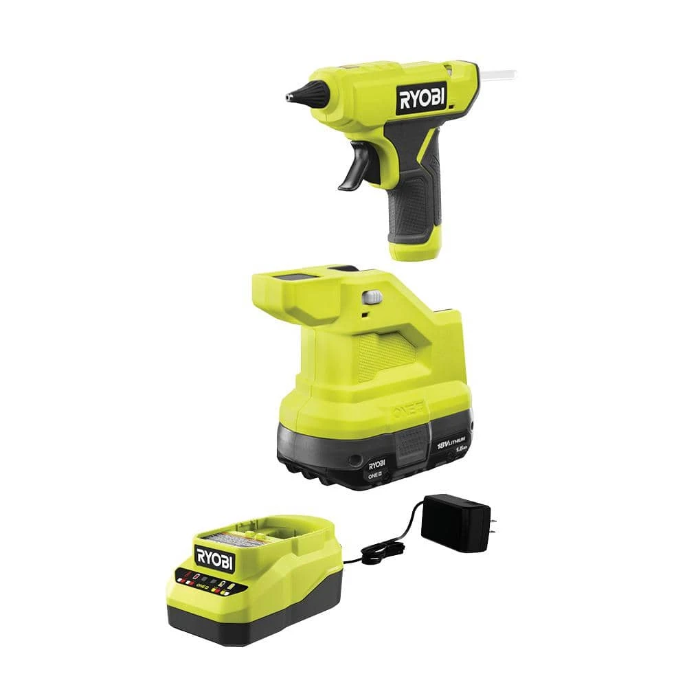 Ryobi ONE+ 18V Cordless Compact Glue Gun Kit With 1.5 Ah Battery And 18V Charger 1 Ryobi ONE+ 18V Cordless Compact Glue Gun Kit With 1.5 Ah Battery And 18V Charger