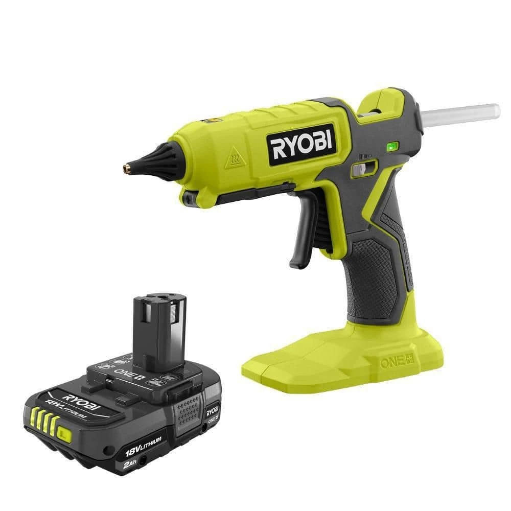 Ryobi ONE+ 18V Cordless Dual Temperature Glue Gun With ONE+ 18V 2.0 Ah Lithium-Ion Battery 1 Ryobi ONE+ 18V Cordless Dual Temperature Glue Gun With ONE+ 18V 2.0 Ah Lithium-Ion Battery