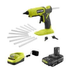 Ryobi ONE+ 18V Cordless Dual Temperature Full Size Glue Gun Kit With 2.0 Ah Battery And 18V Lithium-Ion Charger