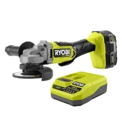 Ryobi ONE+ HP 18V Brushless Cordless 4-1/2 In. Angle Grinder Kit With 4.0 Ah HIGH PERFORMANCE EDGE Battery And Charger