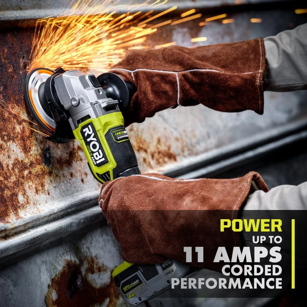 Ryobi ONE+ HP 18V Brushless Cordless 4-1/2 In. Angle Grinder Kit With 4.0 Ah HIGH PERFORMANCE EDGE Battery And Charger 4 Ryobi ONE+ HP 18V Brushless Cordless 4-1/2 In. Angle Grinder Kit With 4.0 Ah HIGH PERFORMANCE EDGE Battery And Charger - Image 4