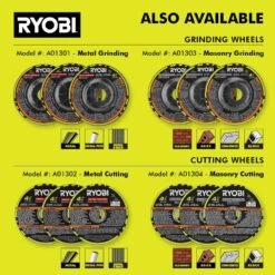 Ryobi ONE+ HP 18V Brushless Cordless Angle Grinder Kit With 4.0 Ah HIGH PERFORMANCE EDGE Battery And Charger -RYOBI TOOLS SALE ryobi angle grinders pblag02k1sb 44 1000