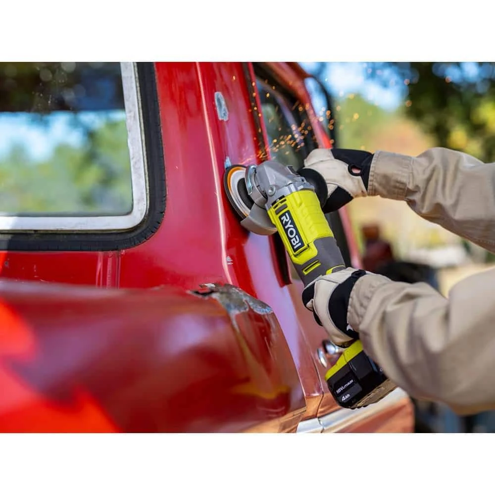 Ryobi ONE+ 18V Cordless 4-1/2 In. Angle Grinder With 2.0 Ah Battery And Charger Kit 9 Ryobi ONE+ 18V Cordless 4-1/2 In. Angle Grinder With 2.0 Ah Battery And Charger Kit - Image 9