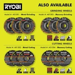 Ryobi ONE+ 18V HIGH PERFORMANCE Kit W/ (2) 4.0 Ah Batteries, 2.0 Ah Battery, Charger, & ONE+ HP 4-1/2 In. Angle Grinder -RYOBI TOOLS SALE ryobi angle grinders psk108sb pblag02b 44 1000