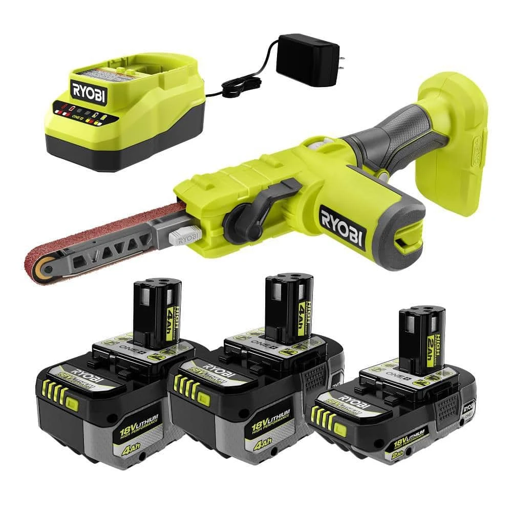 Ryobi ONE+ 18V Cordless 1/2 In. X 18 In. File Sander Kit With (2) 4.0 Ah Batteries, 2.0 Ah Battery, And Charger 1 Ryobi ONE+ 18V Cordless 1/2 In. X 18 In. File Sander Kit With (2) 4.0 Ah Batteries, 2.0 Ah Battery, And Charger