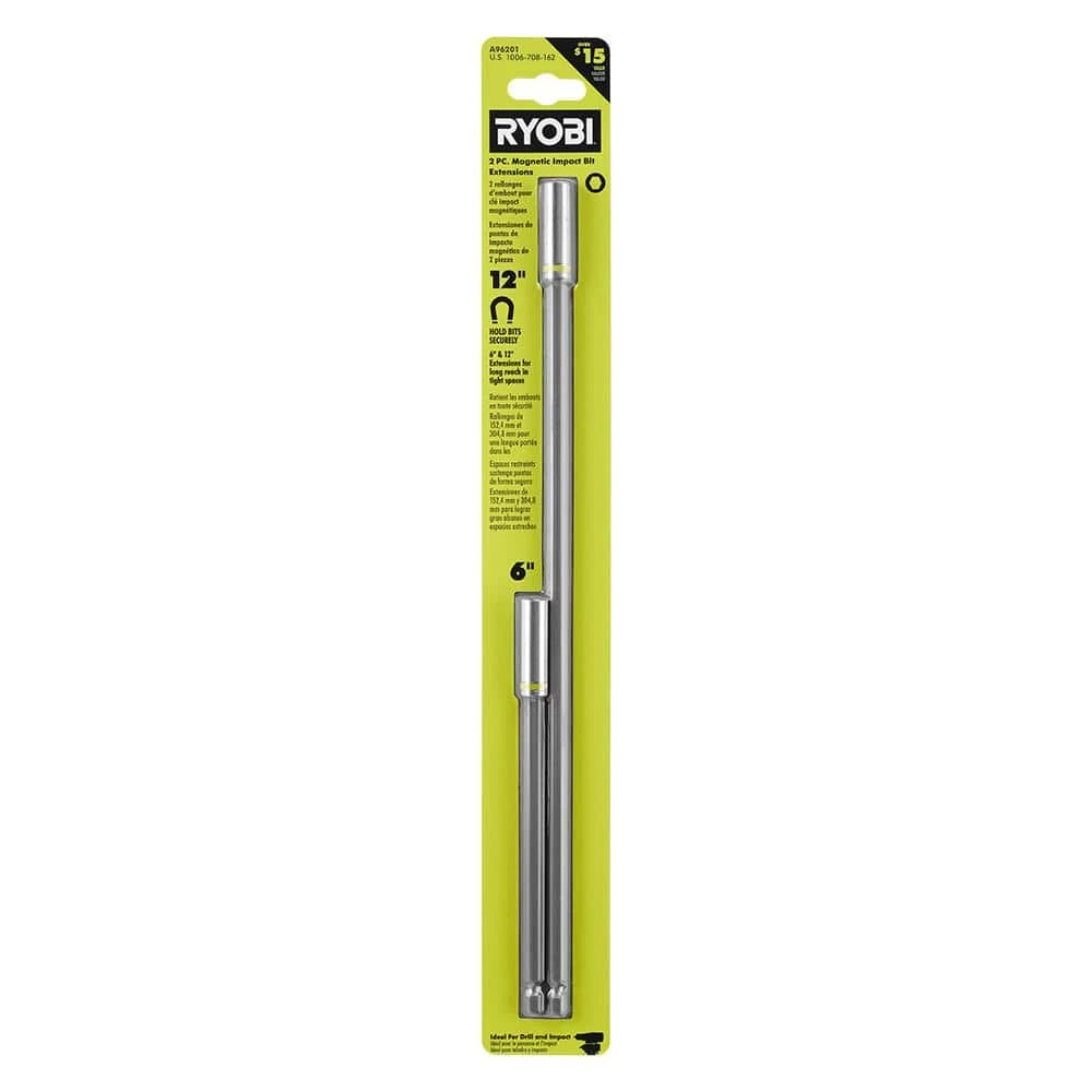 Ryobi 6 In. And 12 In. Magnetic Impact Bit Extensions (2-Piece) 1 Ryobi 6 In. And 12 In. Magnetic Impact Bit Extensions (2-Piece)