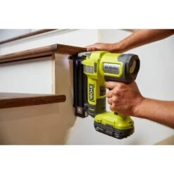 Ryobi ONE+ 18V 18-Gauge Cordless AirStrike Brad Nailer With ONE+ 18V Lithium-Ion 4.0 Ah Battery (2-Pack) -RYOBI TOOLS SALE ryobi brad nailers p321 pbp2005 4f 1000