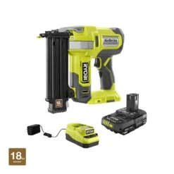 Ryobi ONE+ 18V Cordless 18-Gauge Brad Nailer Kit With 2.0 Ah Compact Battery And Charger