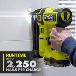 Ryobi ONE+ HP 18V 18-Gauge Brushless Cordless AirStrike Brad Nailer With ONE+ HP Brushless 7-1/4 In. Circular Saw (Tools Only) -RYOBI TOOLS SALE ryobi brad nailers p322 pblcs300b 1d 1000