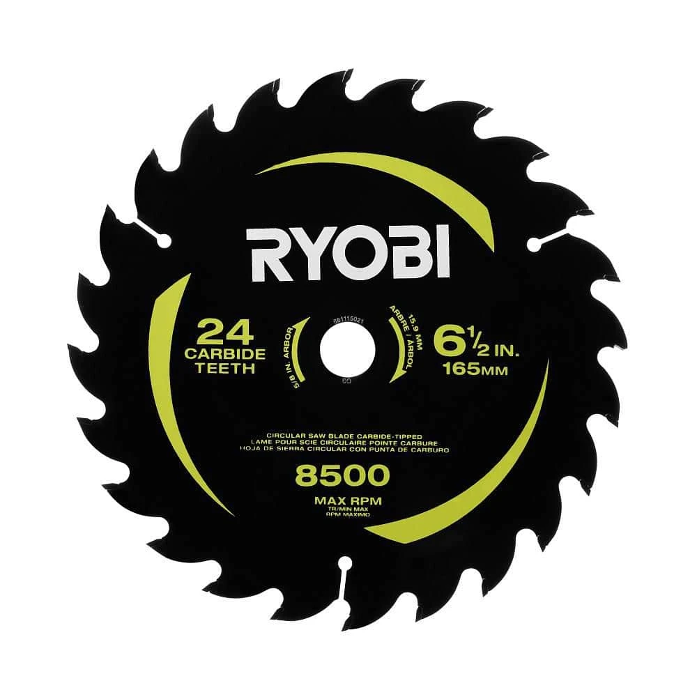 Ryobi 6-1/2 In. Thin Kerf 24-Teeth Circular Saw Carbide Blade (1-Piece) 1 Ryobi 6-1/2 In. Thin Kerf 24-Teeth Circular Saw Carbide Blade (1-Piece)