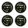 Ryobi 7-1/4 In. X 24 Teeth Carbide Thin Kerf Circular Saw Blade (4-Piece)