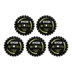 Ryobi 7-1/4 In. X 24 Teeth Carbide Thin Kerf Circular Saw Blade (5-Piece)