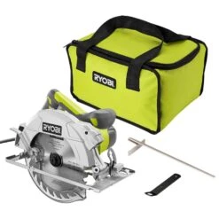 Ryobi 15 Amp Corded 7-1/4 In. Circular Saw With EXACTLINE Laser Alignment System, 24T Carbide Tipped Blade, Edge Guide And Bag