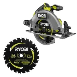Ryobi ONE+ HP 18V Brushless Cordless 7-1/4 In. Circular Saw (Tool Only) With Carbide Thin Kerf Circular Saw Blade (1-Piece)
