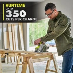 Ryobi ONE+ 18V Lithium-Ion 4.0 Ah Compact Battery (2-Pack) And Charger Kit With ONE+ HP Brushless Circular Saw -RYOBI TOOLS SALE ryobi circular saws psk006 psbcs01b a0 1000