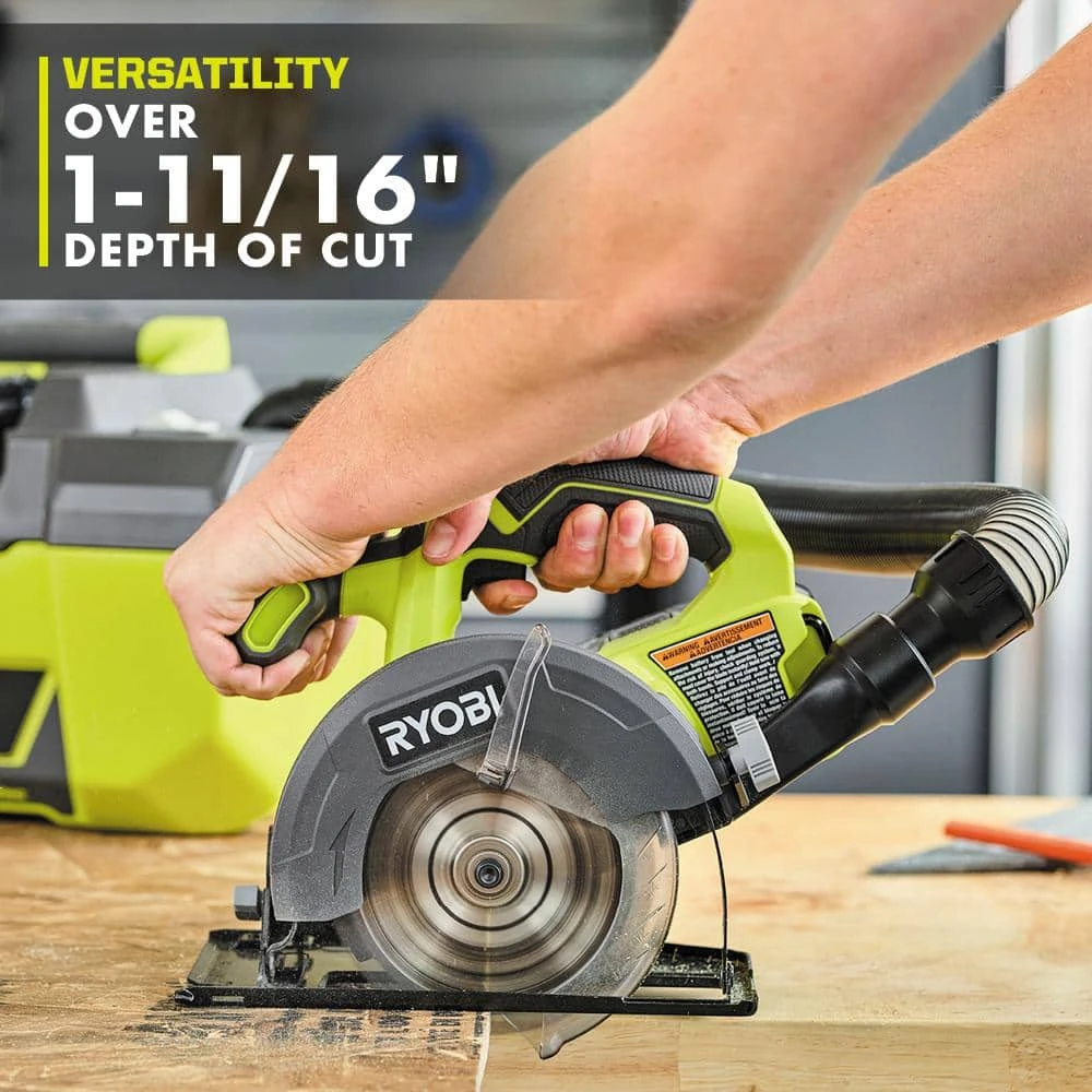 Ryobi ONE+ 18V Lithium-Ion Kit With 2.0 Ah And 4.0 Ah Batteries, Charger, And ONE+ 18V Cordless 5-1/2 In. Circular Saw 5 Ryobi ONE+ 18V Lithium-Ion Kit With 2.0 Ah And 4.0 Ah Batteries, Charger, And ONE+ 18V Cordless 5-1/2 In. Circular Saw - Image 5