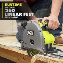 Ryobi ONE+ HP 18V Brushless Cordless 6-1/2 In. Track Saw Kit With 4.0 Ah HIGH PERFORMANCE Battery And Charger -RYOBI TOOLS SALE ryobi circular saws pts01k 1d 1000