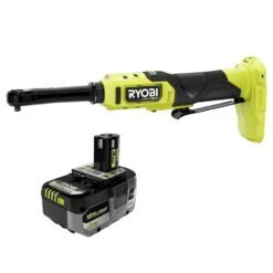 Ryobi ONE+ HP 18V Brushless Cordless 1/4 In. Extended Reach Ratchet With 4.0 Ah Lithium-Ion HIGH PERFORMANCE Battery