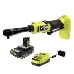 Ryobi ONE+ 18V Brushless Cordless 3/8 In. Extended Reach Ratchet With (1) 2.0 Ah Battery And Charger