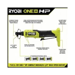 Ryobi ONE+ 18V HIGH PERFORMANCE Kit W/ (2) 4.0 Ah Batteries, 2.0 Ah Battery, Charger, & ONE+ HP Brushless 3/8 In. Ratchet -RYOBI TOOLS SALE ryobi cordless ratchets psbrc26b psk108sb 40 1000