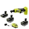 Ryobi ONE+ 18V HIGH PERFORMANCE Kit W/ (2) 4.0 Ah Batteries, 2.0 Ah Battery, Charger, & ONE+ HP Brushless 3/8 In. Ratchet