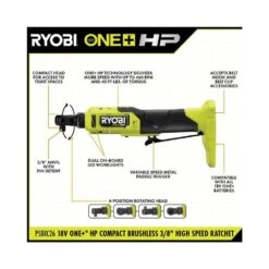 Ryobi ONE+ HP 18V Brushless Cordless Compact 3/8 In. Ratchet Kit With (1) 2.0 Ah Battery, (2) 4.0 Ah Batteries, And Charger 13 Ryobi ONE+ HP 18V Brushless Cordless Compact 3/8 In. Ratchet Kit With (1) 2.0 Ah Battery, (2) 4.0 Ah Batteries, And Charger -RYOBI TOOLS SALE ryobi cordless ratchets psbrc26k3sb 40 1000