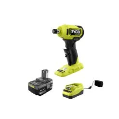 Ryobi ONE+ HP 18V Brushless Cordless Compact 1/4 In. Right Angle Grinder Kit With 4.0 Ah Battery And Charger