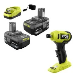 Ryobi ONE+ 18V Lithium-Ion 4.0 Ah Compact Battery (2-Pack) And Charger Kit With ONE+ HP Brushless Die Grinder