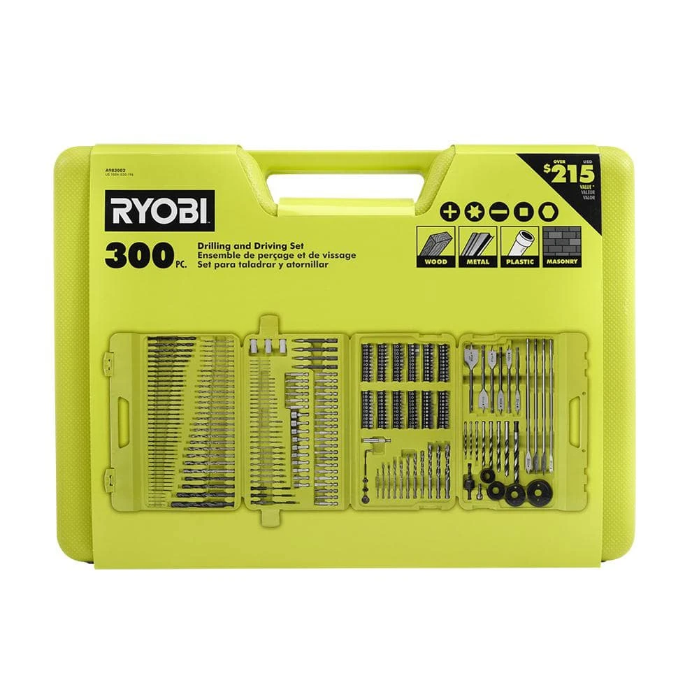 Ryobi 300 Piece Drill And Drive Kit 1 Ryobi 300 Piece Drill And Drive Kit