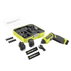 Ryobi USB Lithium Multi-Head Screwdriver With 2.0 Ah Battery And Charging Cable With USB Lithium 3.0 Ah Battery