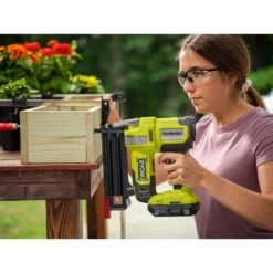 Ryobi ONE+ 18V AirStrike Cordless 16-Gauge Straight Finish Nailer W/ 18-Gauge Narrow Crown Stapler, 2.0 Ah Battery And Charger -RYOBI TOOLS SALE ryobi finishing nailers p326 p361 psk005 1f 1000