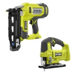 Ryobi ONE+ 18V 16-Gauge Cordless AirStrike Finish Nailer With Cordless Jig Saw (Tools Only) -RYOBI TOOLS SALE ryobi finishing nailers p326 pcl525b d4 1000