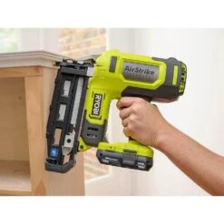 Ryobi ONE+ 18V Cordless 16-Gauge Cordless Straight Finish Nailer And 2.0 Ah Compact Battery Starter Kit -RYOBI TOOLS SALE ryobi finishing nailers p326 psk005 4f 1000