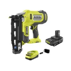 Ryobi ONE+ 18V Cordless 16-Gauge Cordless Straight Finish Nailer And 2.0 Ah Compact Battery Starter Kit -RYOBI TOOLS SALE ryobi finishing nailers p326 psk005 d4 1000