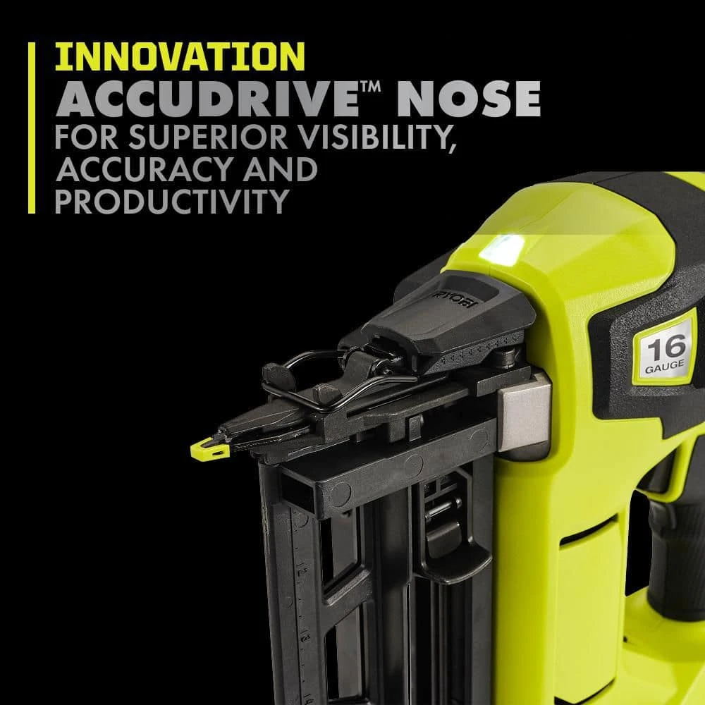 Ryobi ONE+ HP 18V Brushless Cordless 16-Gauge Straight Finish Nailer (Tool Only) 9 Ryobi ONE+ HP 18V Brushless Cordless 16-Gauge Straight Finish Nailer (Tool Only) - Image 9