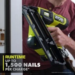 Ryobi ONE+ HP 18V Brushless Cordless 15-Gauge 34° Angled Finish Nailer (Tool Only) -RYOBI TOOLS SALE ryobi finishing nailers pbl375b a0 1000