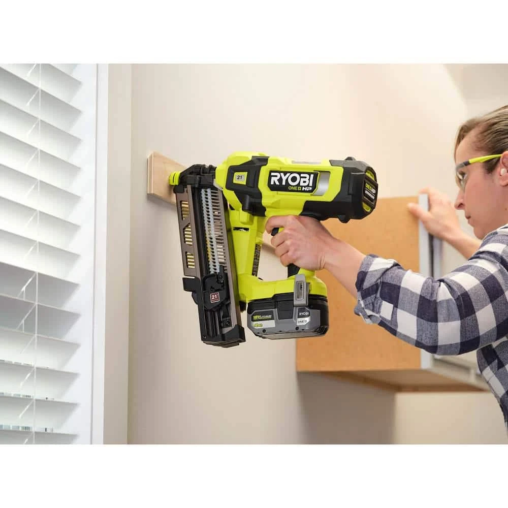 Ryobi ONE+ HP Brushless Cordless 21° Framing Nailer Kit With 4.0 Ah HIGH PERFORMANCE Battery And Charger 10 Ryobi ONE+ HP Brushless Cordless 21° Framing Nailer Kit With 4.0 Ah HIGH PERFORMANCE Battery And Charger - Image 10