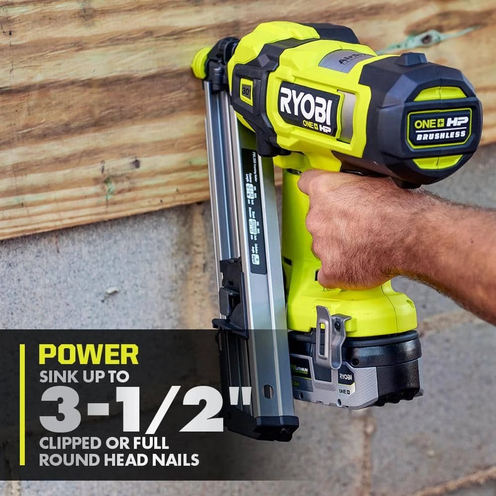 Ryobi ONE+ HP 18V Brushless Cordless AirStrike 30° Framing Nailer (Tool Only) 5 Ryobi ONE+ HP 18V Brushless Cordless AirStrike 30° Framing Nailer (Tool Only) - Image 5