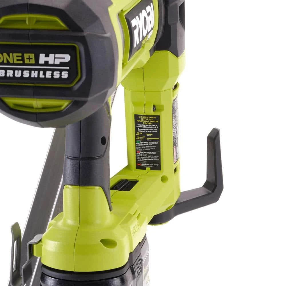 Ryobi ONE+ HP 18V Brushless Cordless AirStrike 30° Framing Nailer (Tool Only) 11 Ryobi ONE+ HP 18V Brushless Cordless AirStrike 30° Framing Nailer (Tool Only) - Image 11