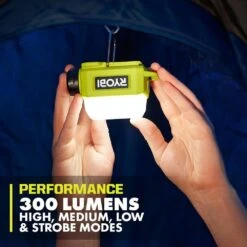 Ryobi USB Lithium LED Compact Flashlight And Compact Area Light Kit With (2) Batteries And Charging Cables -RYOBI TOOLS SALE ryobi handheld flashlights fvl51k fvl59k 44 1000