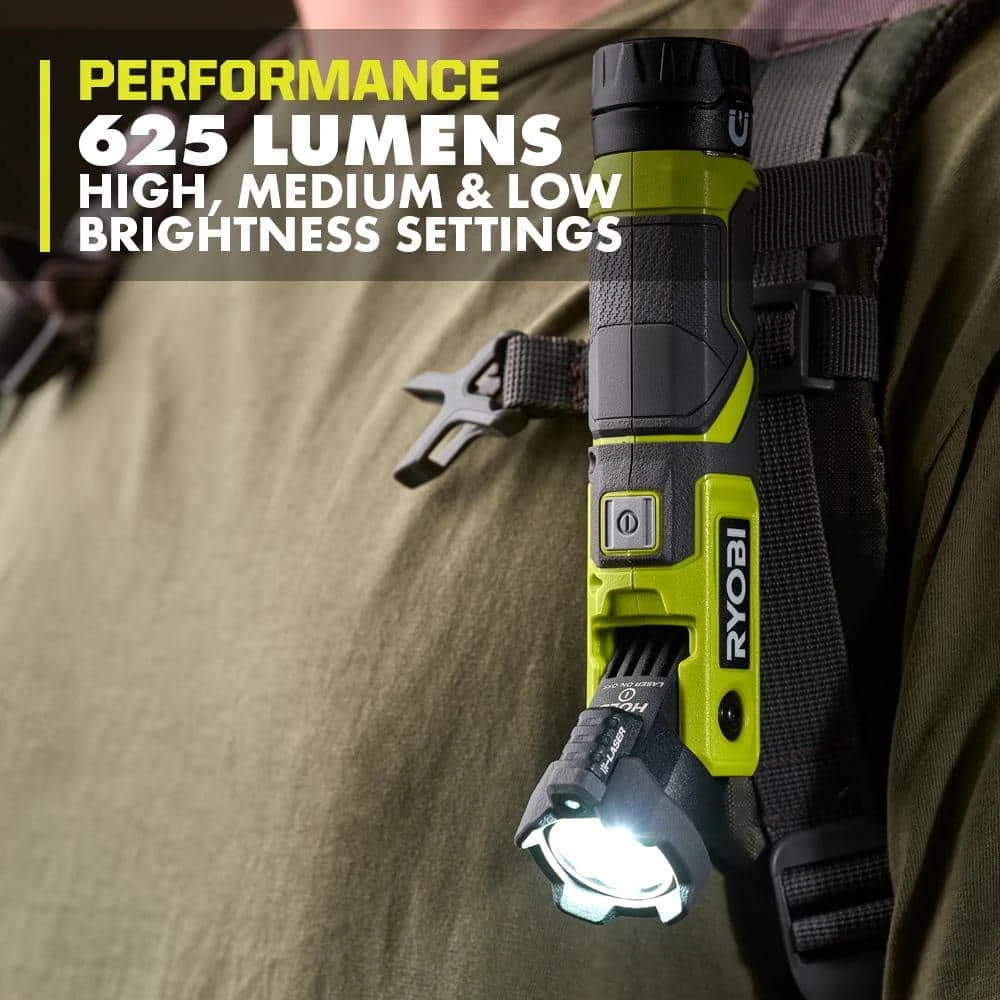 Ryobi USB Lithium Cordless Pivoting 625 Lumens Rechargeable Head Flashlight Kit With 2.0 Ah Battery And Charging Cable 6 Ryobi USB Lithium Cordless Pivoting 625 Lumens Rechargeable Head Flashlight Kit With 2.0 Ah Battery And Charging Cable - Image 6