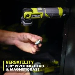 Ryobi USB Lithium LED Compact Flashlight And Cordless High Volume Inflator Kit With (2) Batteries And Charging Cables -RYOBI TOOLS SALE ryobi handheld flashlights fvl54k fvif61k 77 1000