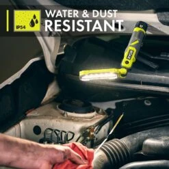 Ryobi USB Lithium Cordless Inspection Flashlight And Compact LED 3-Mode Flashlight Kit With (2) Batteries And Charging Cables -RYOBI TOOLS SALE ryobi handheld flashlights fvl56k fvl51k a0 1000