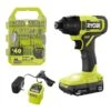 Ryobi ONE+ 18V Cordless 1/4 In. Impact Driver Kit With 1.5 Ah Battery, Charger, And Drill And Impact Drive Kit (40-Piece)