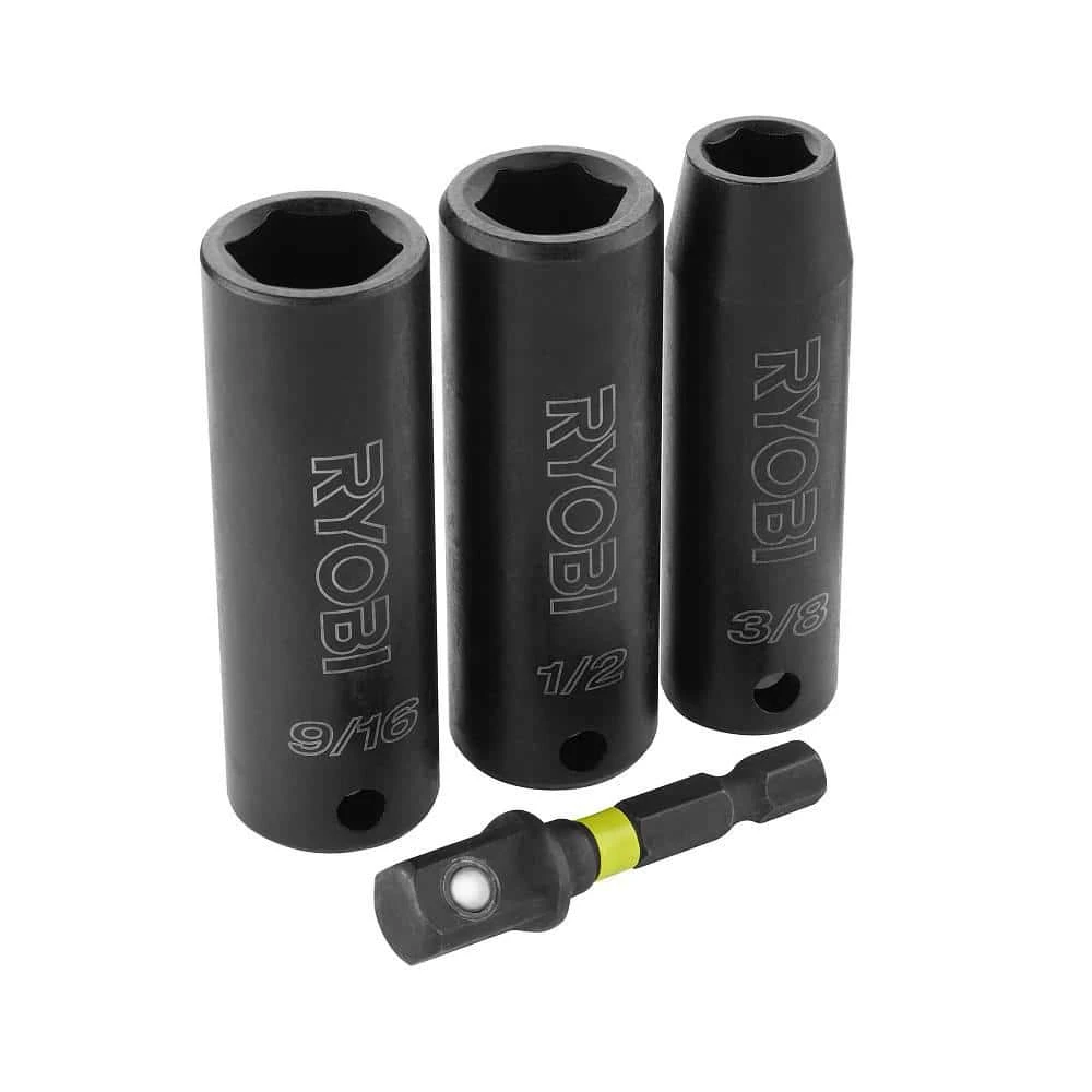 Ryobi 3/8 In. Drive SAE Impact Socket Set (4-Piece) 6 Ryobi 3/8 In. Drive SAE Impact Socket Set (4-Piece) - Image 6